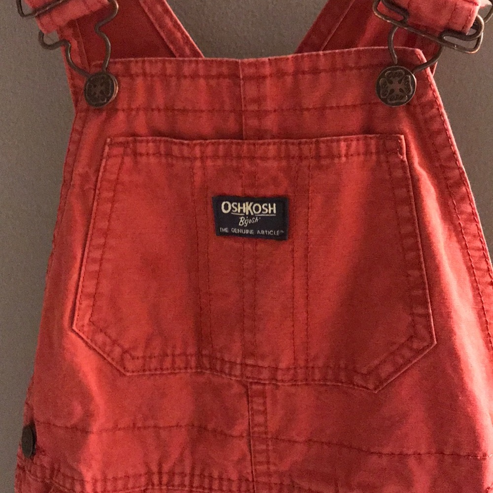 OshKosh red overalls, size 5t